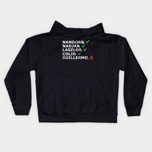 Not you guillermo with crosswise Kids Hoodie